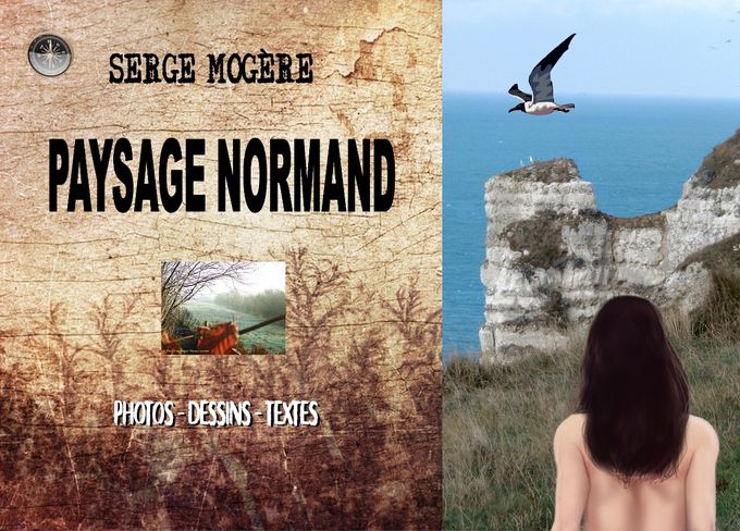 Paysage normand de Serge Mogère- un recueil de textes poétiques illustrés (première de couverture)