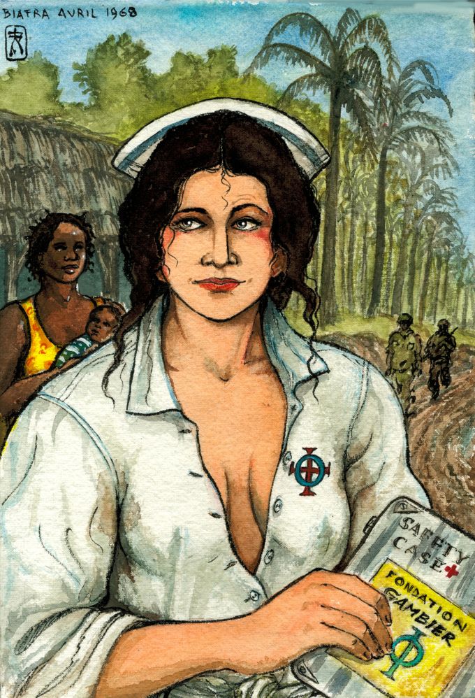 BIAFRA - Avril 1968 - infirmière de la fondation Gambier - projet roman Graphique : Les fantômes de la Nuit